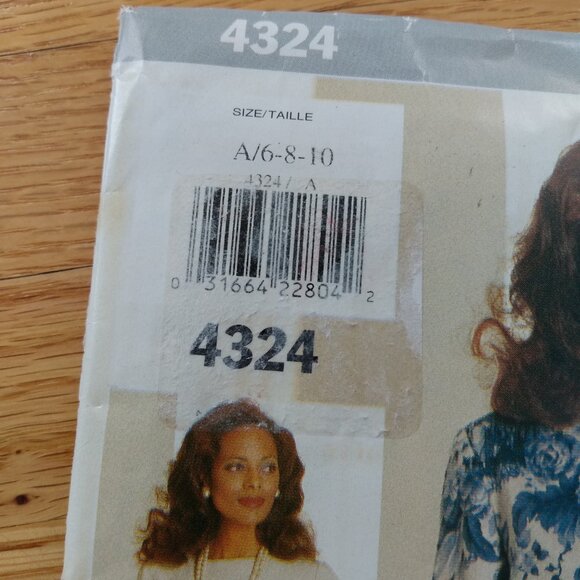 Jacket and Dress Sewing Pattern Size 6-10 See & Sew 4324 UNCUT Vintage 90s - Picture 3 of 10